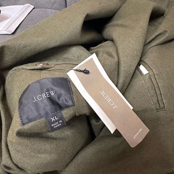 J Crew nwt Green Classic-fit suit jacket in stretch hemp-organic cotton blend XL - Picture 4 of 8